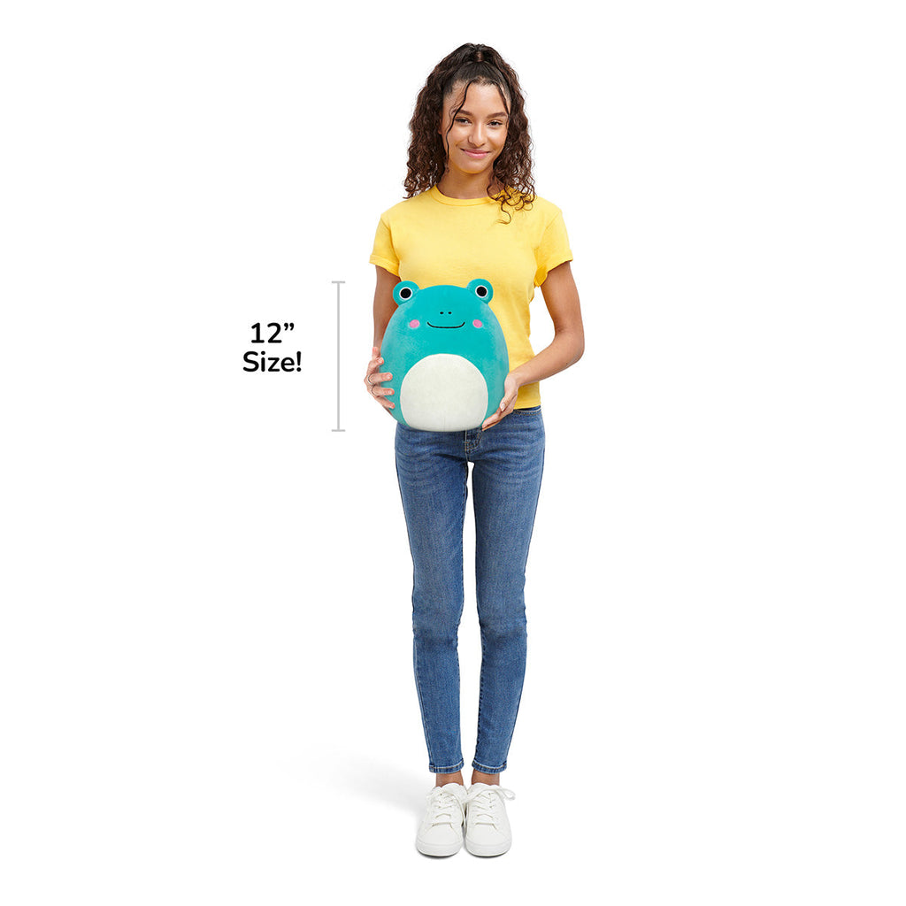 12-Inch Ludwig the Teal Frog with Mint Green Belly