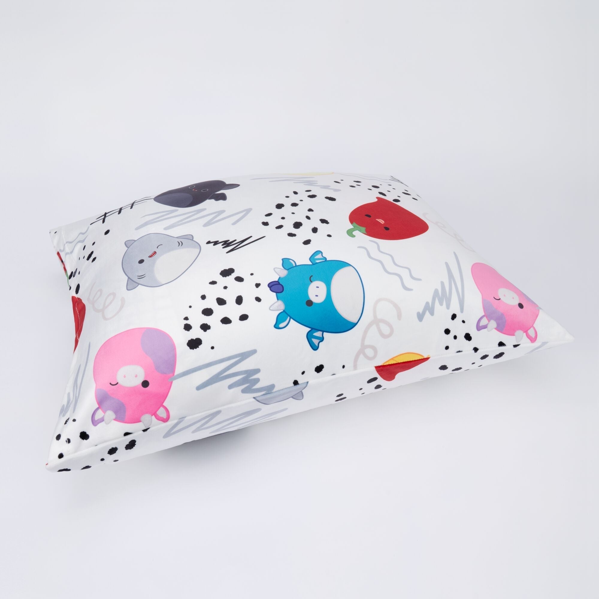 "Squish Vibes" White SquishPillow Pillowcase (Standard)