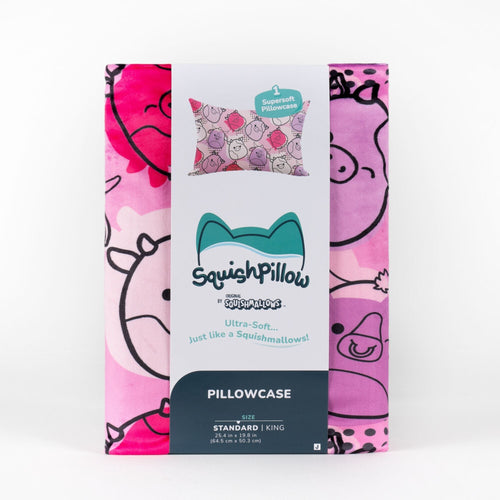 "Comic Pop" Pink SquishPillow Pillowcase (Standard)