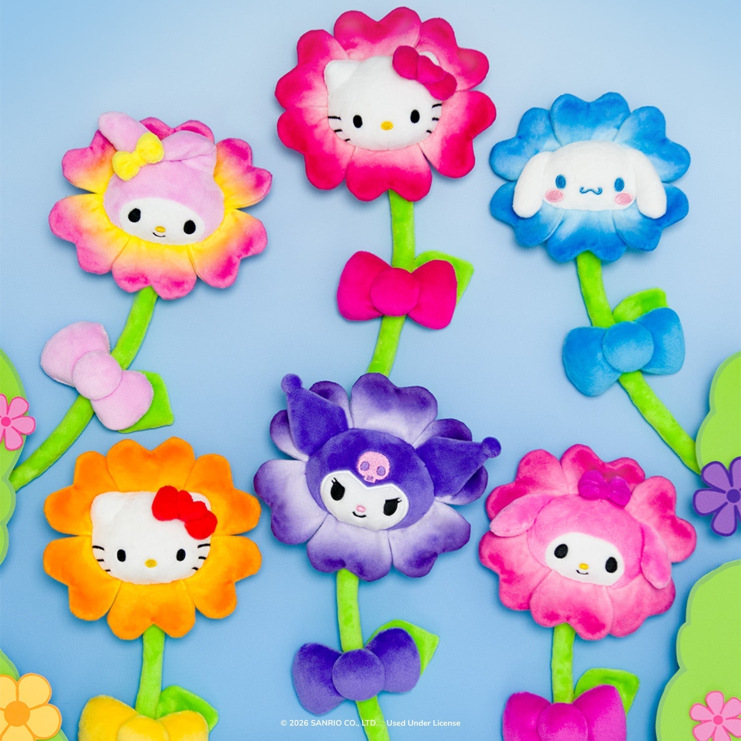 Hello Kitty and Friends 14-Inch Plush Flower 2-Pack - Hello Kitty & My Melody