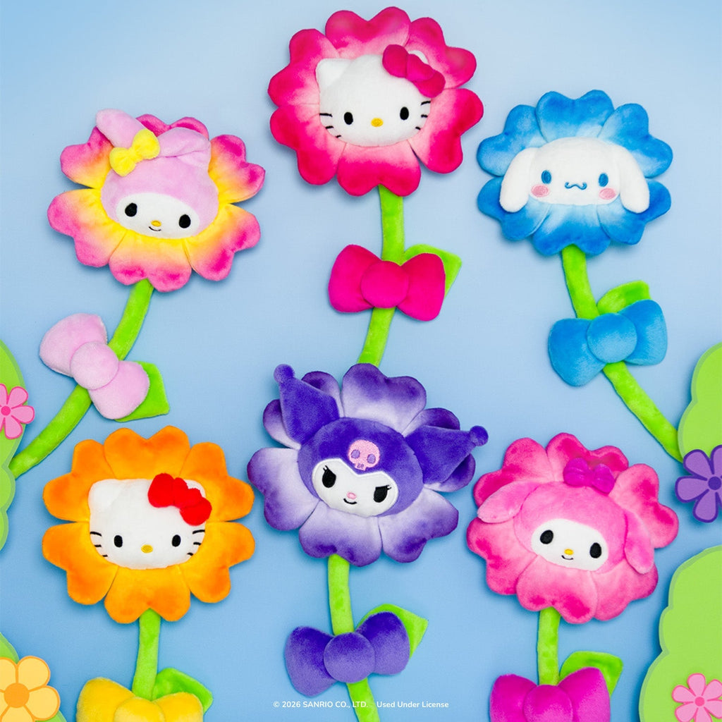 Hello Kitty and Friends 14-Inch Plush Flower 2-Pack - My Melody & Kuromi