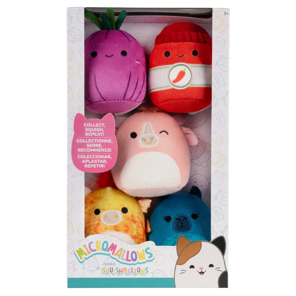 Micromallows 5-Pack - Howland Bull, Dieric Dragon, Azizbek Onion, Cyril Capybara, Illia Sriracha