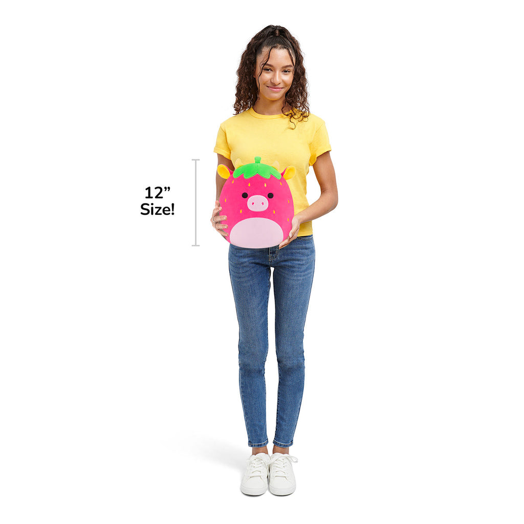 12-Inch Cleary the Hot Pink Strawberry Cow