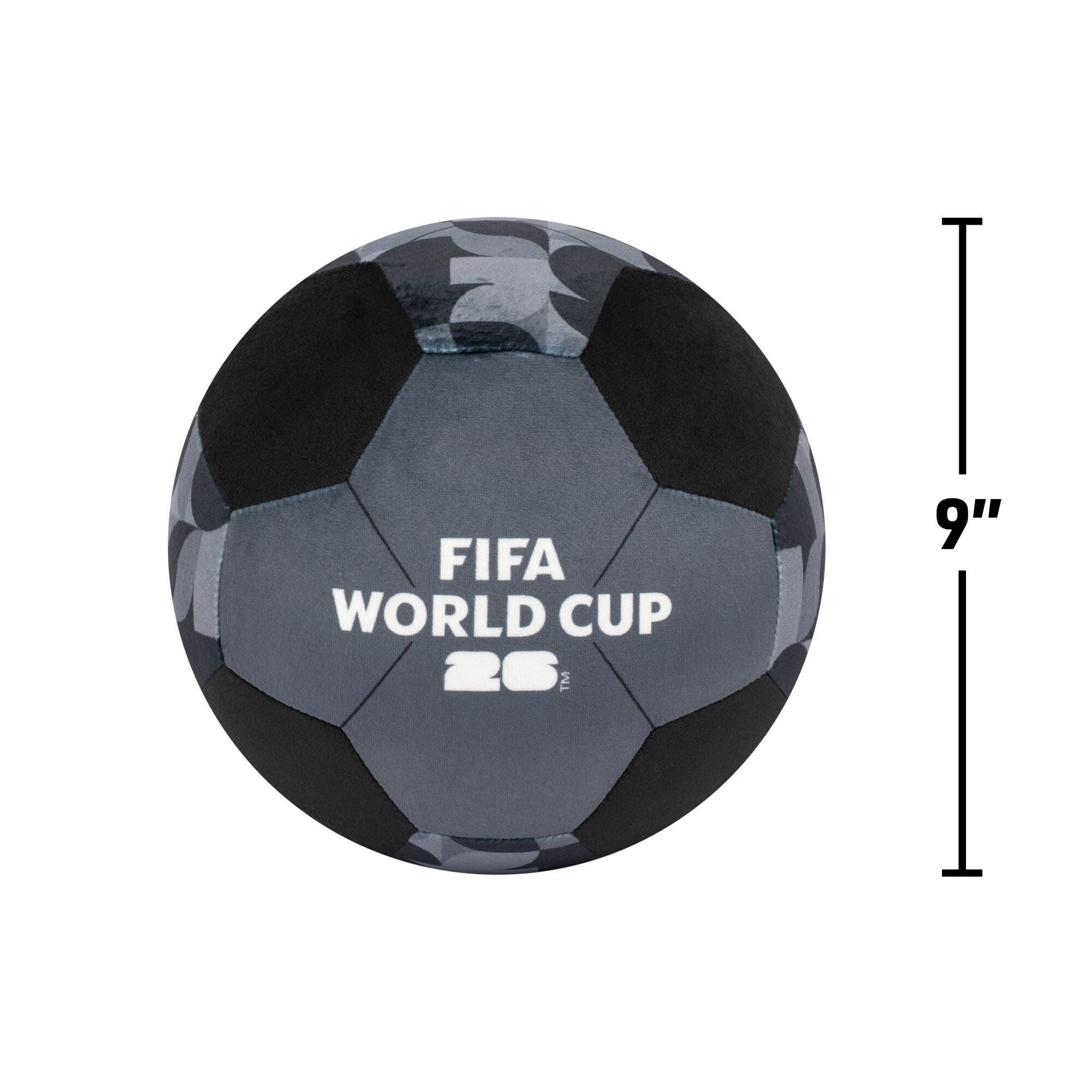 FIFA World Cup 2026 9-Inch Black Plush Soccer Ball