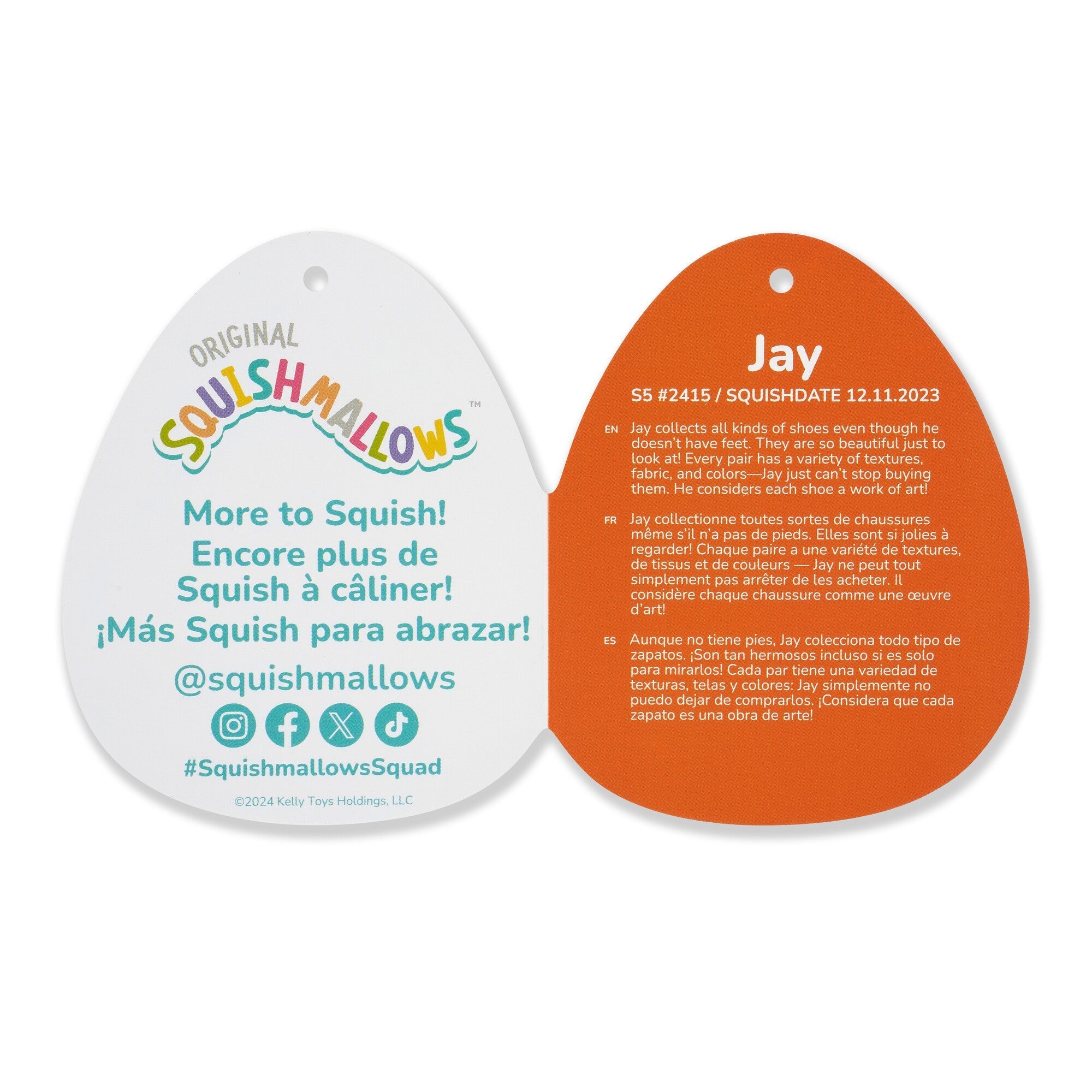 5-Inch Jay the Orange Frosted Donut with Purple Drizzle