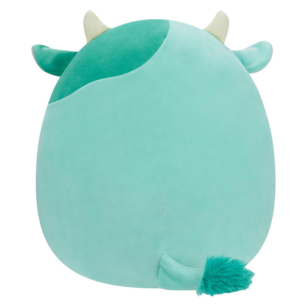 14-Inch Seamus the Green Cow with Fuzzy Belly
